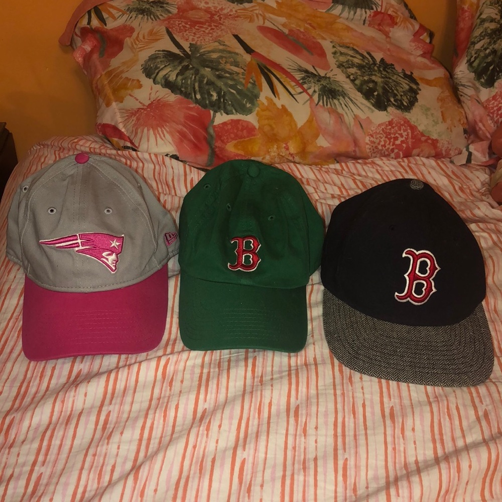 Red Sox and Patriots Hats